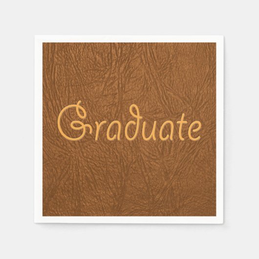 エクセルブラウン牛革のテクスチャーの外観 スタンダードカクテルナプキン (正面)