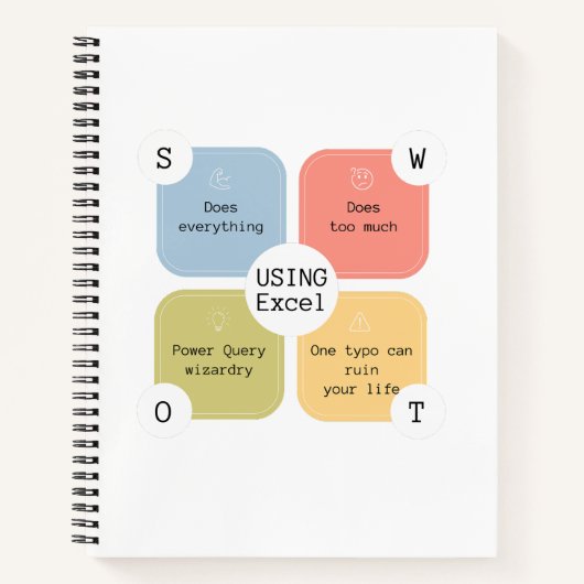 エクセルユーモア | Excel用ウィザード | スプレッおもしろいト ノートブック (正面)