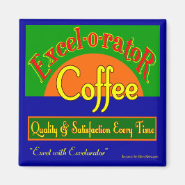 エクセルラーコーヒーレトロラベルアート冷蔵庫用マグネット マグネット