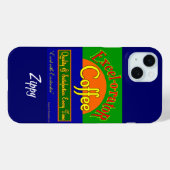 エクセロレーターコおもしろいーヒーレトロアートiPhoneケース Case-Mate iPhoneケース (裏面 (横))