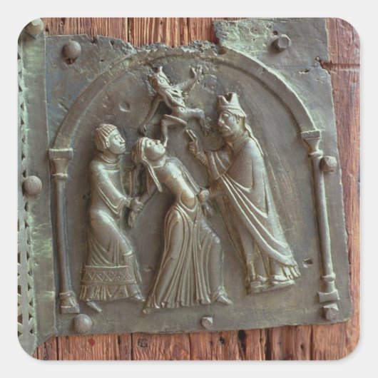 エクソシズム、右のドアからパネル、12日 スクエアシール (正面)