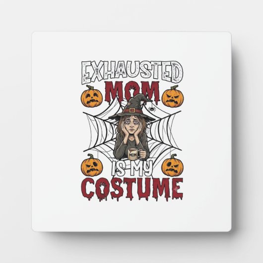 エクゾーストマムはハロウィンの魔女のコーヒーの衣装 フォトプラーク (正面)