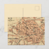 エクフランスヴィンテージマップポストカード ポストカード (正面/裏面)