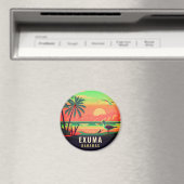 エクマバハマレトロサンセットシーガル土産1950s マグネット (インサイチュ (食洗機))