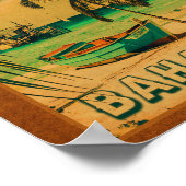 エクマバハマ – ビーチヴィンテージレトロお土産 ポスター (角)