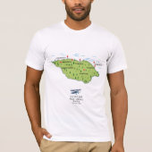 エクムーア国立公園の地図 Tシャツ (正面)