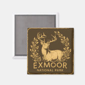 エクムーア国立公園の美しい鹿 マグネット (正面/裏面)