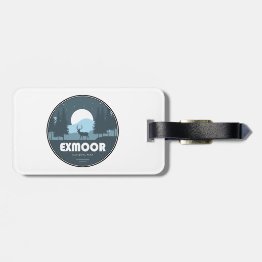 エクムーア国立公園の鹿 ラゲッジタグ (裏面横)