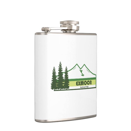 エクムーア国立公園グリーンストライプ フラスク (右)