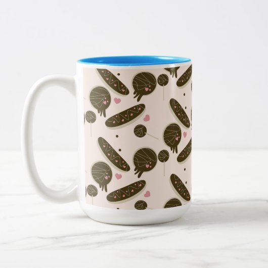 エクラードナッツケーキポップバレンタインデー ツートーンマグカップ (左)