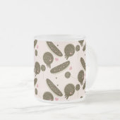 エクラードナッツケーキポップバレンタインデー フロストグラスマグカップ (正面右)