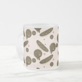 エクラードナッツケーキポップバレンタインデー フロストグラスマグカップ (正面左)