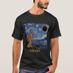 エクリプス太陽のビフットスターリーナイトサスカッチメンズW Tシャツ