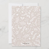 エクリュのウィンター ベリー クリスマス ホリデー フラット カード (裏面)