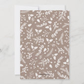 エクリュのウィンター ベリー クリスマス ホリデー フラット カード (裏面)