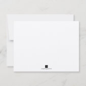 エクリュブラックの繊細な装飾枠が付いた結婚発表カード 招待状 (裏面)