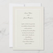 エクリュードリームズ シンプル エレガント トラディショナル ウェディング 招待状 (正面)