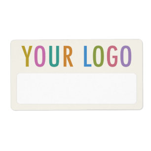 エクリュー スタッフ名シール ラベル ビジネス ロゴ付き