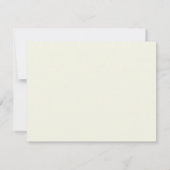 エクリュ アイボリー ホワイト 手書き スクリプト 名前 ノートカード (裏面)