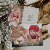 エクリュ | クリスマス応援2枚の写真金ゴールド 箔シーズンカード
