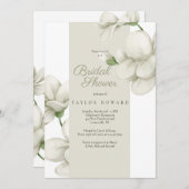 エクリュ フローラル シャワー 招待状 (正面/裏面)