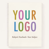 エクリュ 8.5x11 カスタマイズノートブック ロゴと名前付き ノートブック (正面)
