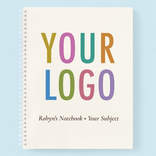 エクリュ 8.5x11 カスタマイズ ノートブック ロゴと名前付き