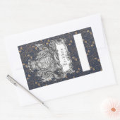 エクリリスドラゴン蔵書票 長方形シール (封筒)