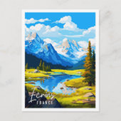 エクリンズフランスヴィンテージ旅行イラストレーション ポストカード (正面)