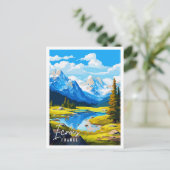 エクリンズフランスヴィンテージ旅行イラストレーション ポストカード (スタンド正面)