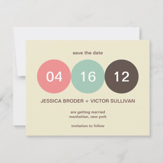 エクル パステル ドット 結婚発表 セーブ・ザ・デート (正面)