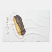 エクレアオショコラ水彩画 キッチンタオル (横)