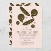 エクレア ドーナツ ケーキポップ バレンタインデーパーティー 招待状 (正面/裏面)