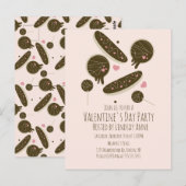 エクレア ドーナツ ケーキ ポップ バレンタイン パーティー ポストカード (正面/裏面)