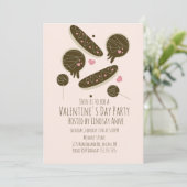 エクレア ドーナツ ケーキ ポップ バレンタイン パーティー 招待状 (スタンド正面)