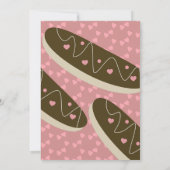 エクレア ドーナツ フェイク グリッター バレンタイン デー 招待状 (裏面)