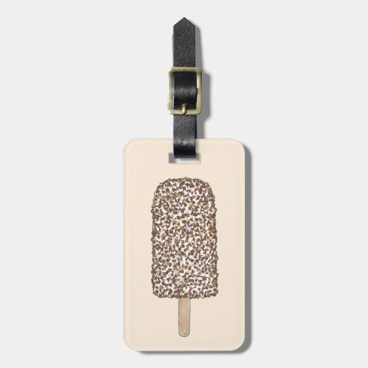 エクレイアイスクリームポスポップ・アートのシクルパーソナライズされたグルメ ラゲッジタグ (正面縦)