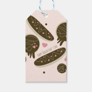 エクレイドヌッツケーキポップバレンタインデーパーティー ギフトタグ