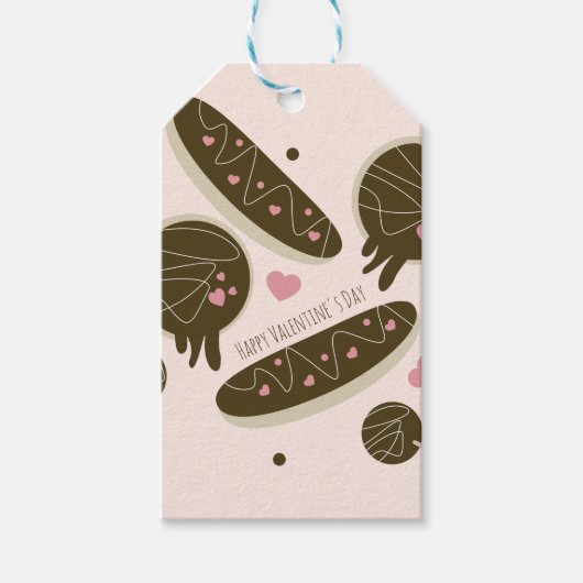 エクレイドヌッツケーキポップバレンタインデーパーティー ギフトタグ (正面)