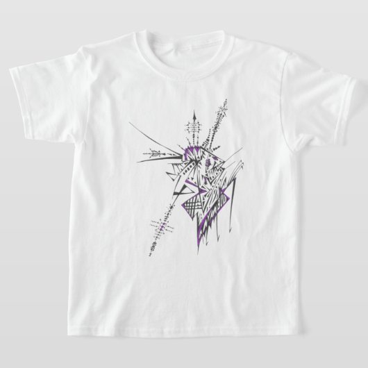 エクレクティックでカラフルな抽象的な部族のタトゥーアート Tシャツ (レイダウン)