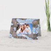 エクレクティックなフレーム写真のクリスマス シーズンカード (正面)