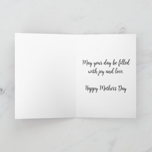 エクレクティックなモダンアートの花の母の日 シーズンカード (内部)