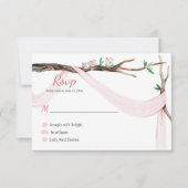 エクレクティックなロマンス ツリー ブランチ ブラッシュ ピンク ガーゼ RSVP (正面)