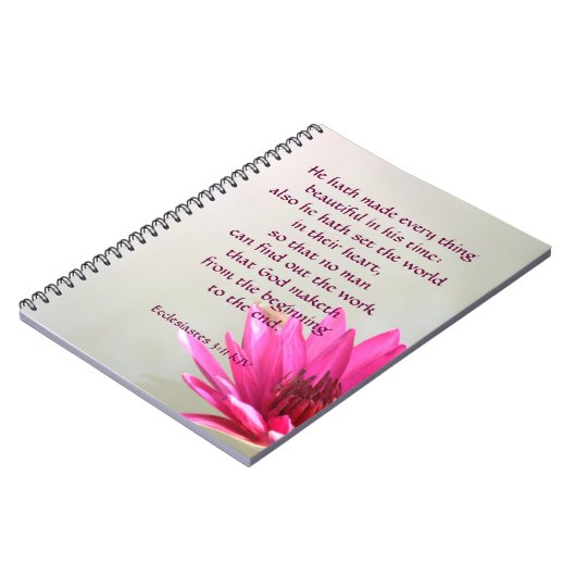 エクレシアテス3:11彼の時代のすべてが美しい ノートブック (左側)