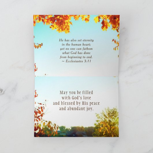 エクレシアテス3:11彼はすべてを美しくした カード (内部)