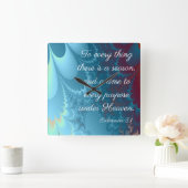 エクレシアテス3:1 スクエア壁時計 (ホーム)