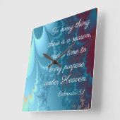 エクレシアテス3:1 スクエア壁時計 (傾斜)