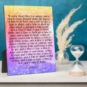 エクレシアテス3:1-8 フォトプラーク (側面)