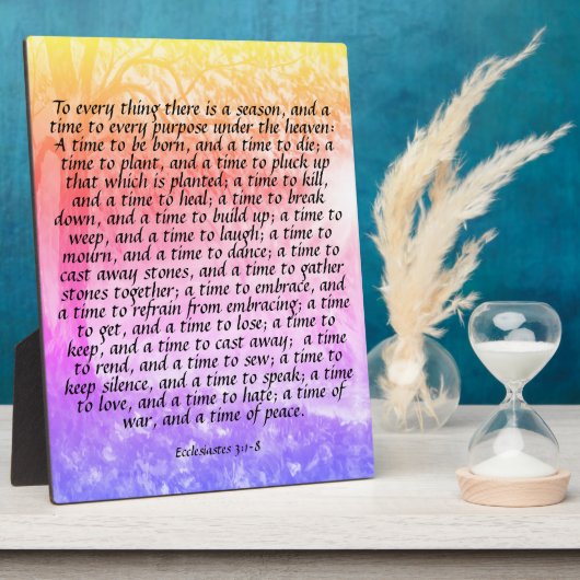 エクレシアテス3:1-8 フォトプラーク (側面)