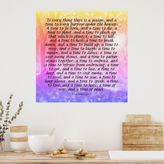 エクレシアテス3:1-8 ポスター (キッチン)